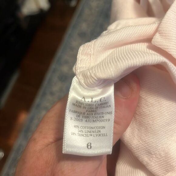 A.L.C. Petra Morganite Pink Contemporary Feminine Pockets Buttons Boho Jumpsuit - Picture 15 of 16